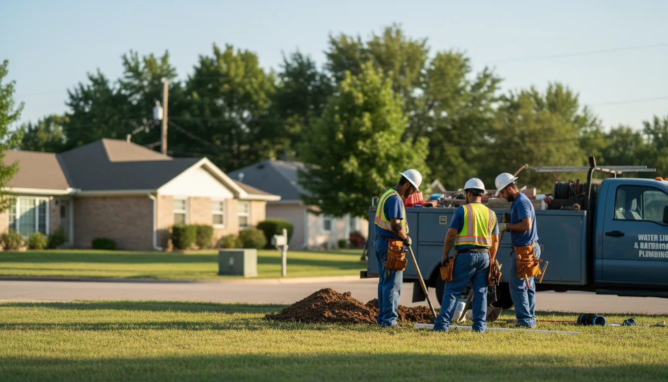 Residential water line and bathroom plumbing service in Gretna, NE